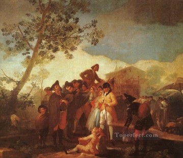  guitarra Arte - Ciego tocando la guitarra Romántico moderno Francisco Goya